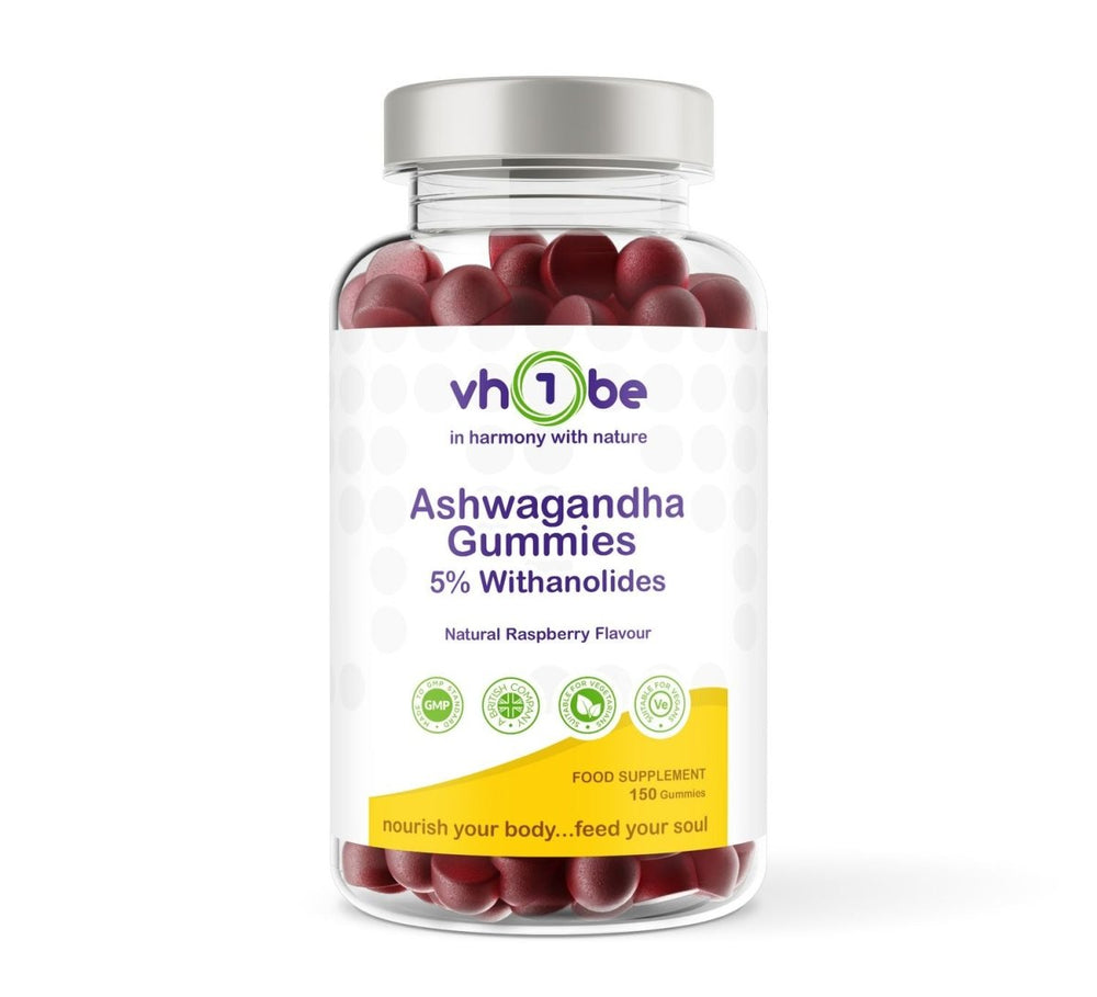 Ashwagandha Gummies by vh1be – Raspberry Flavour – Relaxation and Mental Wellbeing Support