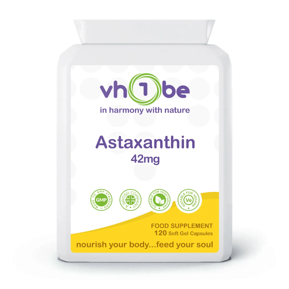 Astaxanthin AstaPure Oil Capsules by vh1be – 42mg Antioxidant and Wellbeing Support