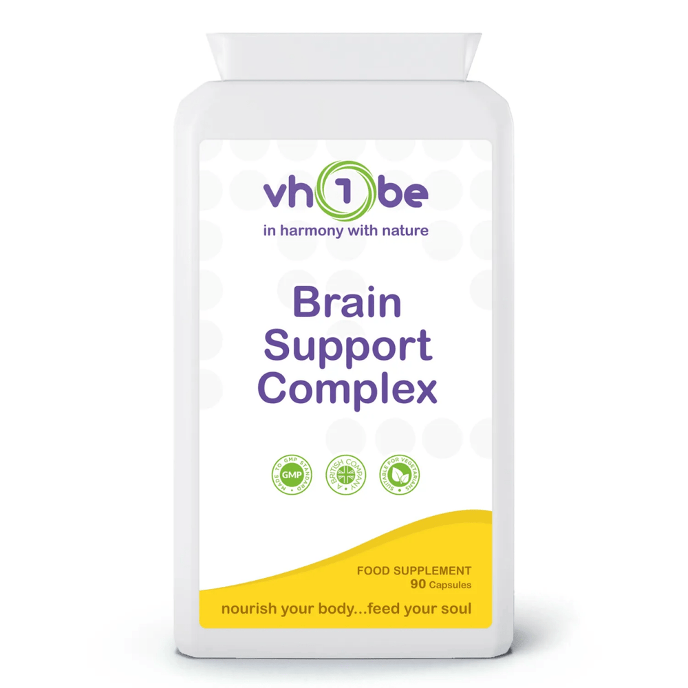 Brain Support Complex 90 Capsules by vh1be – Ayurvedic, science-backed focus and memory support made in the UK