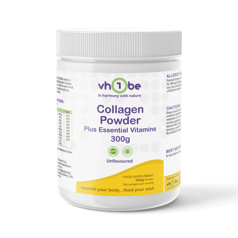 Collagen Powder + Essential Vitamins (300g) | Supports skin, hair & nails – vh1be | Ayurvedic & Scientific Wellness UK