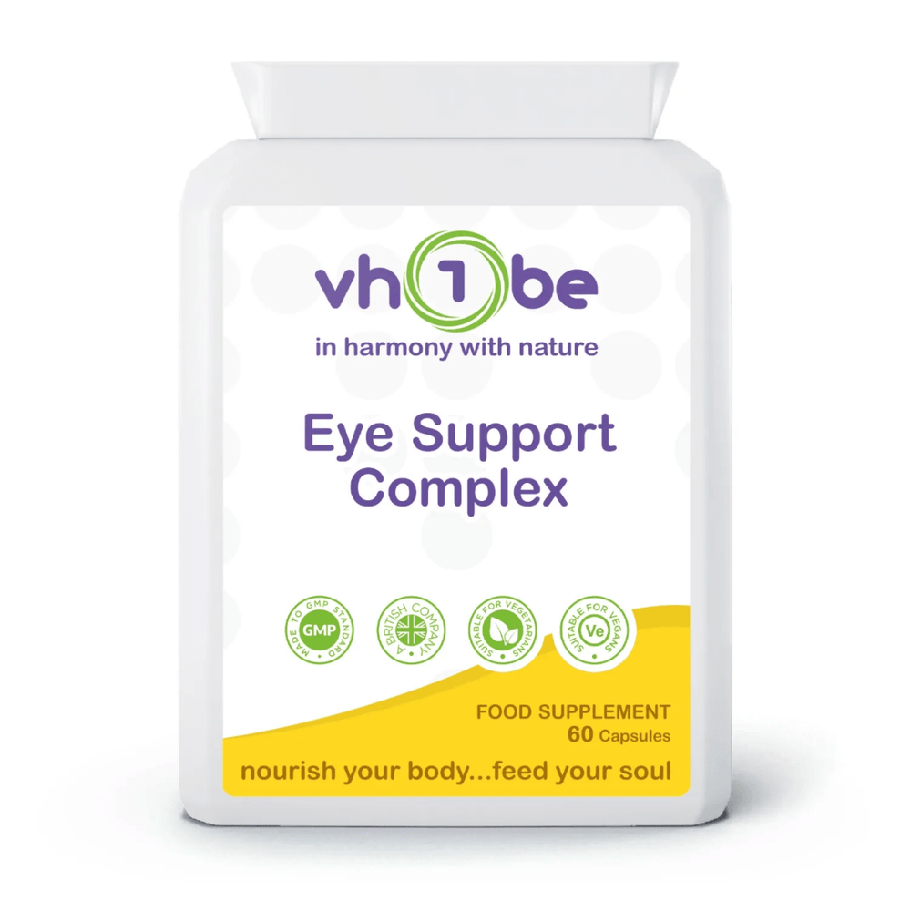 vh1be Eye Support Complex Capsules | 60 Count | Supports eye health & vision. Ayurvedic & scientific wellness made in the UK.
