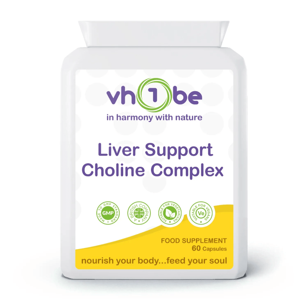 Liver Support Choline Complex | 60 Capsules – vh1be | Supports liver health & wellbeing. Ayurvedic wellness made in the UK.