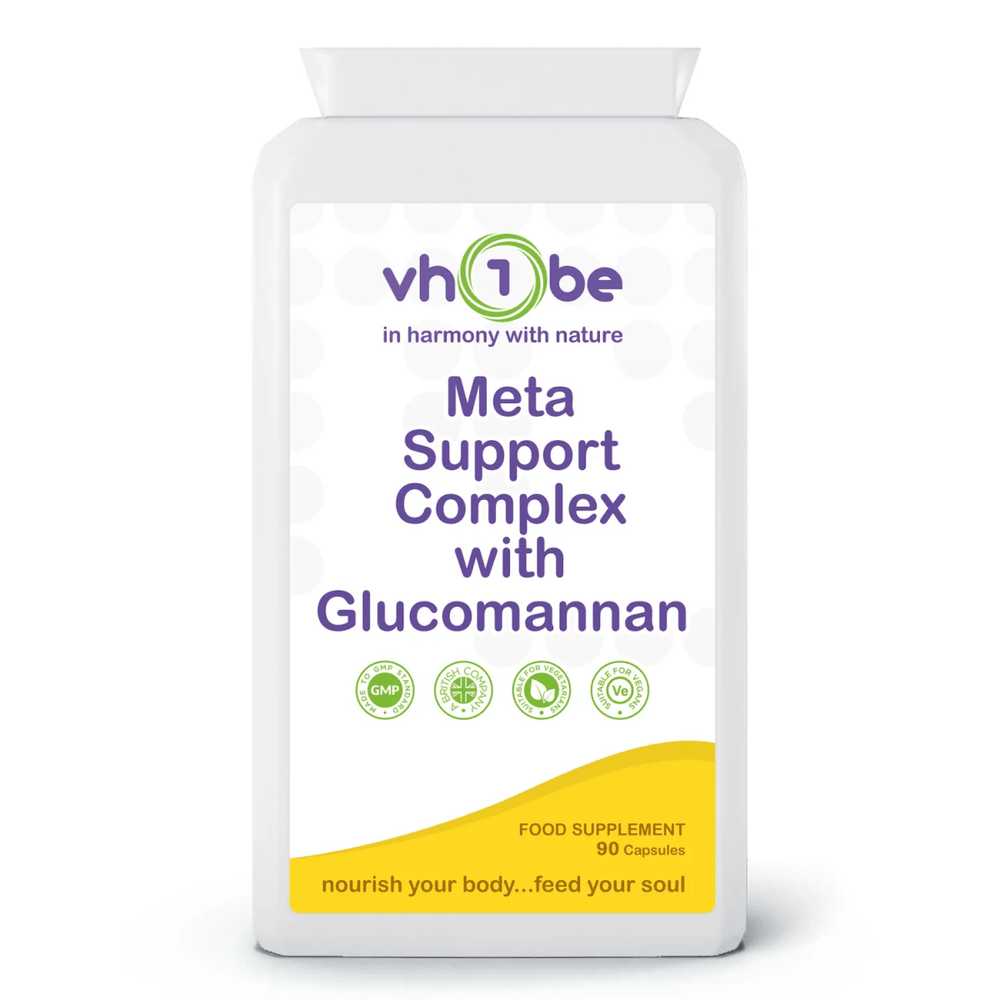 vh1be Meta Support Complex with Glucomannan Capsules – metabolism and wellbeing support supplement made in the UK