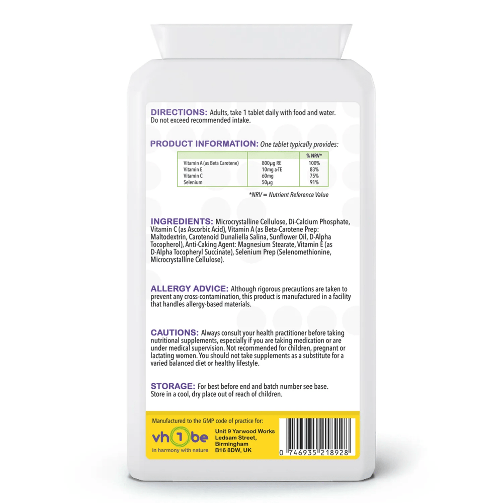 Selenium ACE Tablets by vh1be | Immune & Antioxidant Support