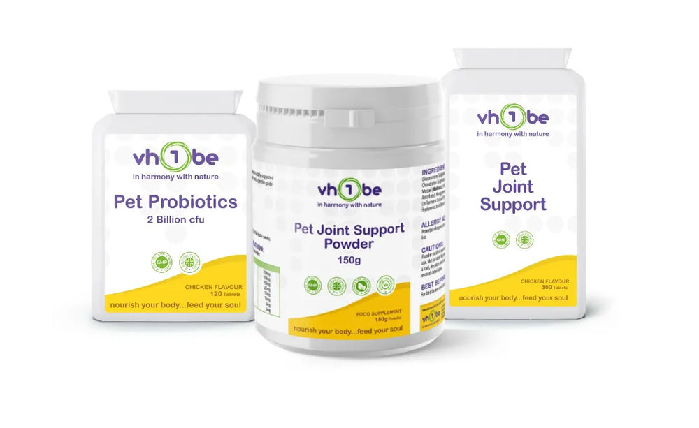 vh1be Pets Collection – natural vitamins and supplements for Pets health, balance, and vitality