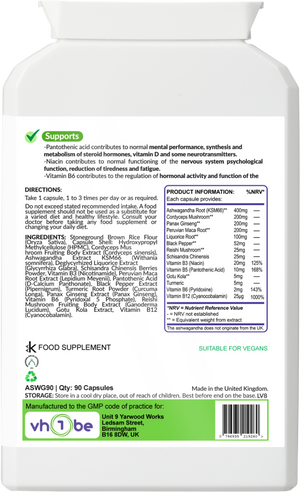 Cortisol Detox with KSM-66® Ashwagandha – 90 Vegan Capsules