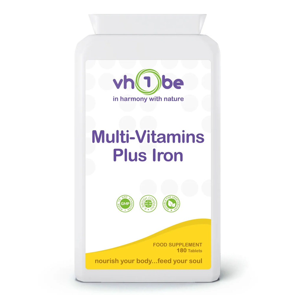 Multivitamin Plus Iron | Tablets | 180 Count | Supports normal formation of red blood cells and reduction of tiredness – vh1be