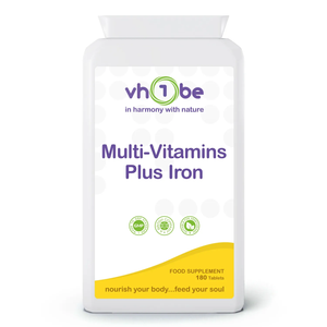 Multivitamin Plus Iron | Tablets | 180 Count | Supports normal formation of red blood cells and reduction of tiredness – vh1be