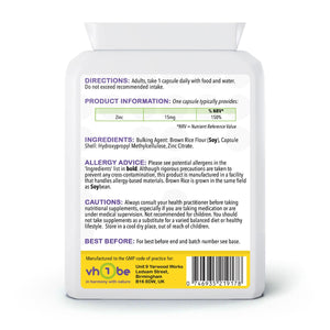 Zinc | 15mg | Capsules | 120 Count | Supports immune system function – vh1be