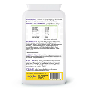 Organic Mushroom Complex | Capsules | 120 Count | Supports general wellbeing – vh1be
