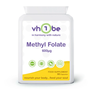 Methyl Folate Quatrefolic® | 600mcg | Capsules | 90 Count | Supports general wellbeing – vh1be