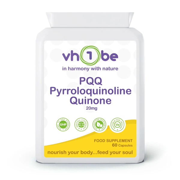 PQQ Pyrroloquinoline Quinone | 20mg | Capsules | 60 Count | Supports general wellbeing – vh1be