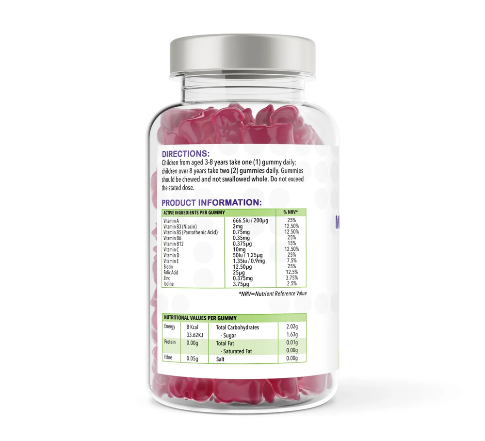 Children’s Multivitamin & Mineral Gummies – 150 Natural Berry Flavour Chews | Gummies | Supports everyday wellbeing – vh1be