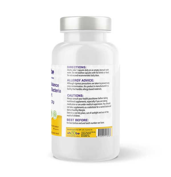 Urinary Bio Balance Vaginal & Gut Bacteria Support | Capsules | 60 Count | Supports antioxidant activity and energy-yielding metabolism – vh1be