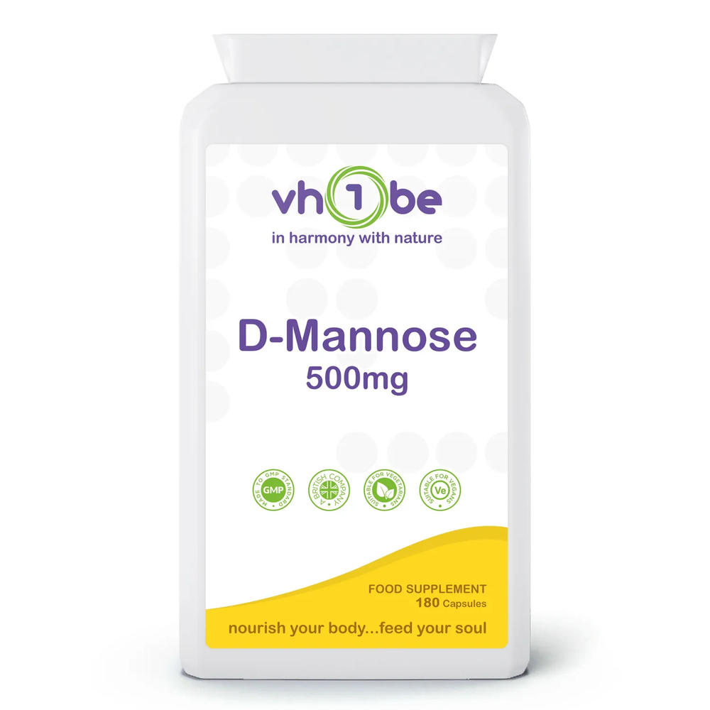 D Mannose | 500mg | Capsules | 180 Count | Supports general wellbeing – vh1be