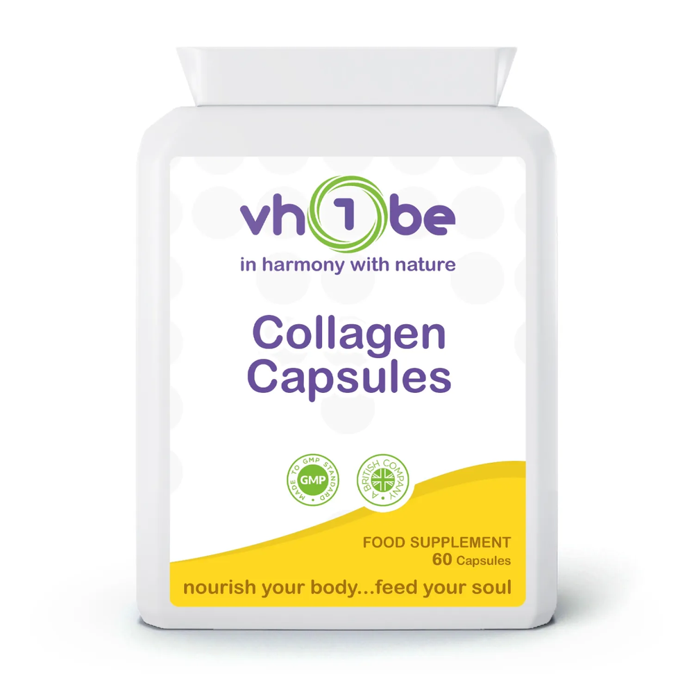 Collagen Plus Vitamin C | 600mg | Capsules | 60 Count | Supports immune system function and collagen formation – vh1be