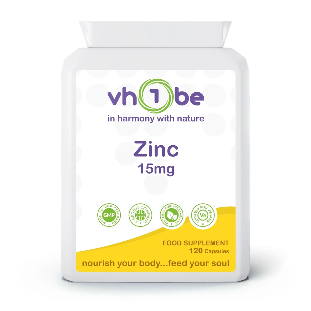 Zinc | 15mg | Capsules | 120 Count | Supports immune system function – vh1be