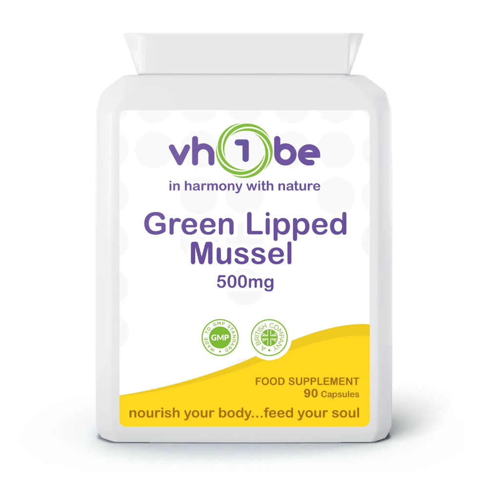 Green Lipped Mussel | 500mg | Capsules | 90 Count | Supports general wellbeing – vh1be