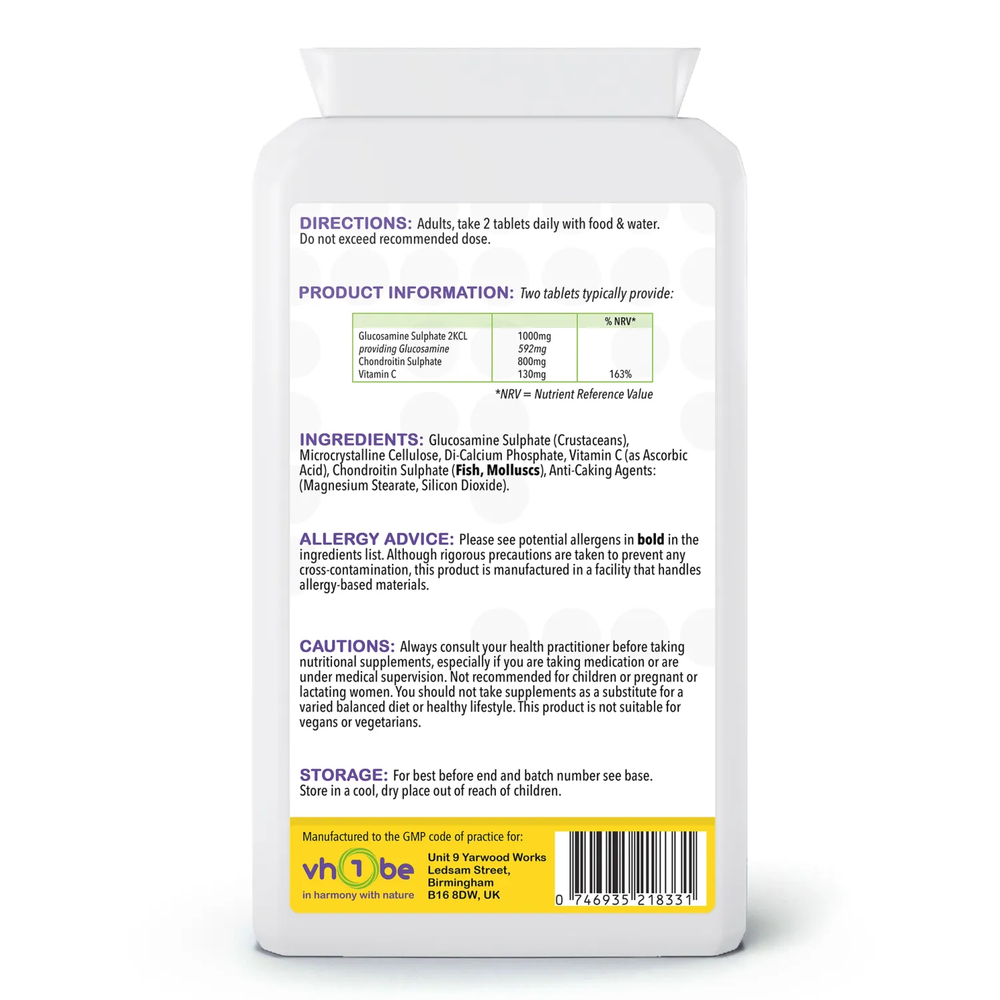 Glucosamine Chondroitin Complex | Tablets | 180 Count | Supports general wellbeing – vh1be