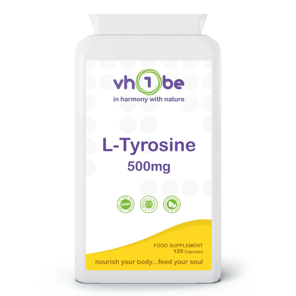 L Tyrosine | 500mg | Capsules | 120 Count | Supports general wellbeing – vh1be