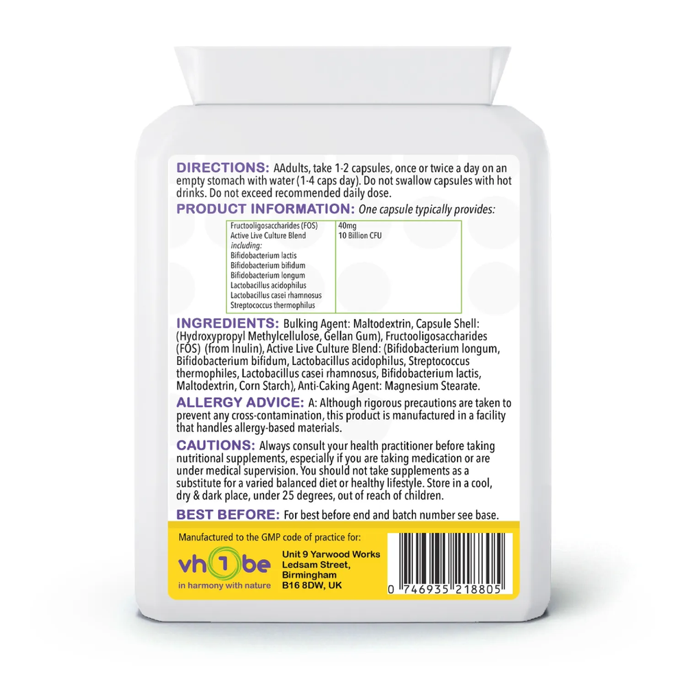 Probiotic Complex 10 Billion CFU | Capsules | 60 Count | Supports digestive wellbeing – vh1be