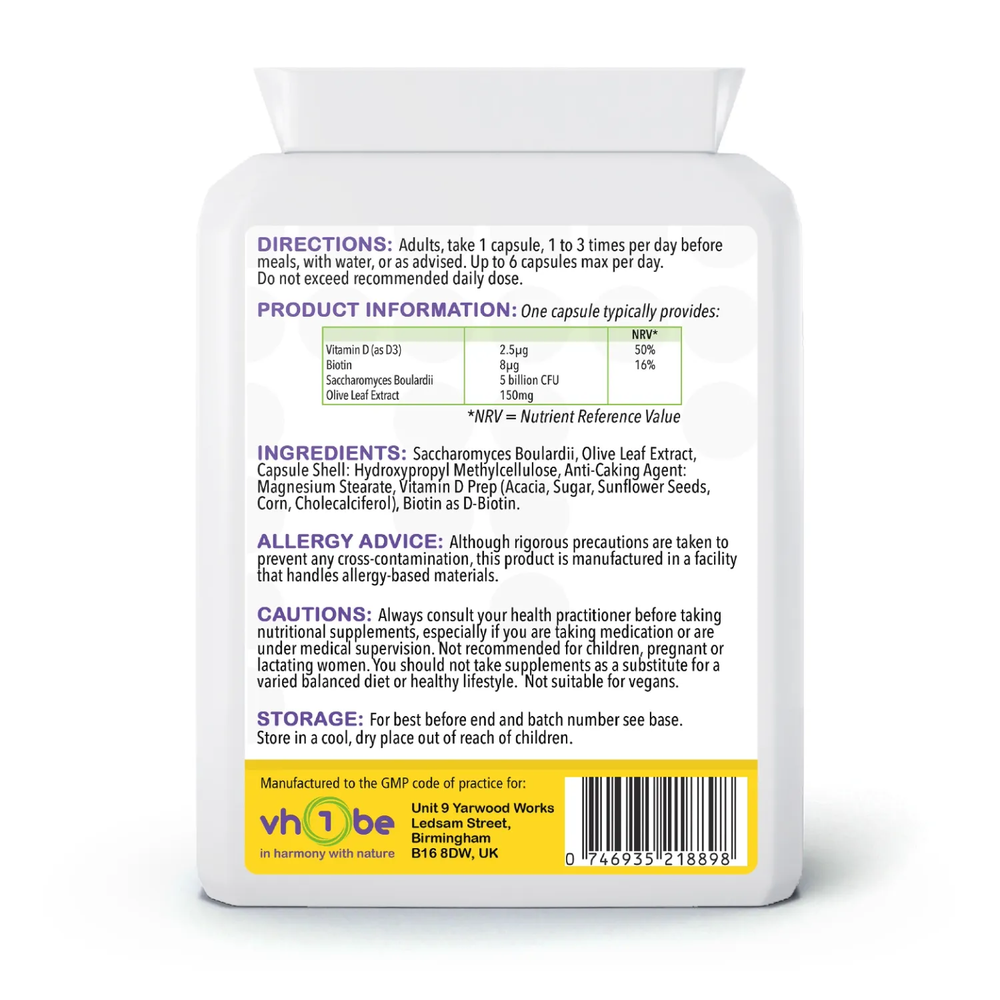 Saccharomyces Boulardii Complex | Capsules | 90 Count | Supports general wellbeing – vh1be
