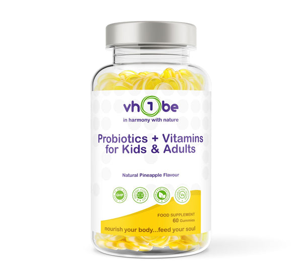 Probiotics + Vitamins for Kids & Adults 150 Pineapple Flavour Gummies | Gummies | Supports digestive wellbeing – vh1be