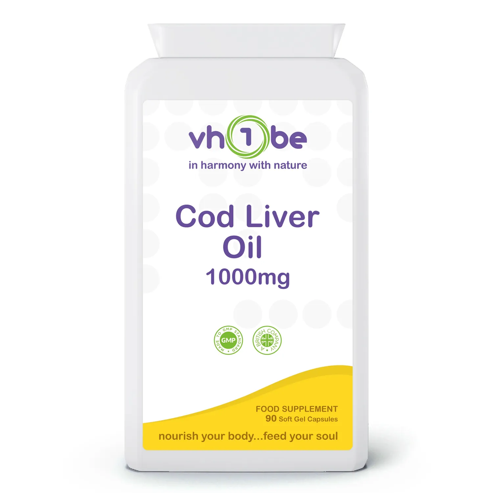 Cod Liver Oil Capsules | 1000mg | Capsules | 90 Count | Supports general wellbeing – vh1be