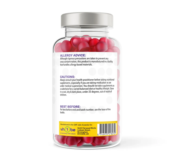 Biotin 150 Natural Strawberry Flavour Gummies | 5000ug | Gummies | Supports healthy hair, skin and nails – vh1be