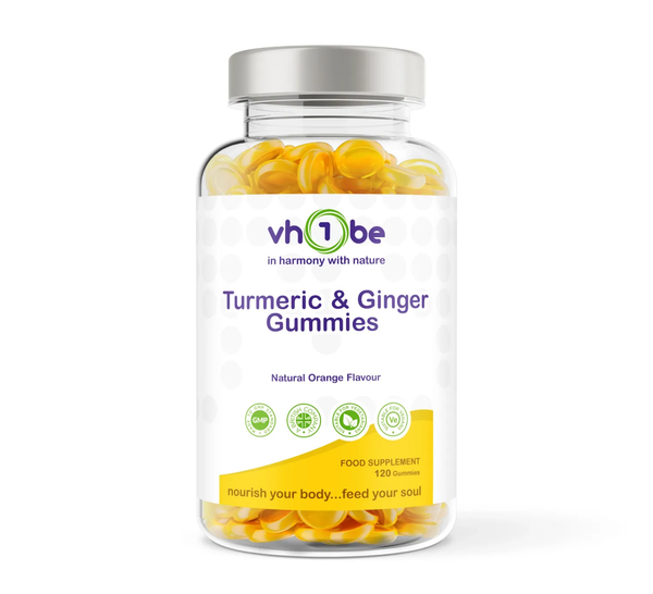 Turmeric & Ginger 120 Orange Flavour Gummies | Gummies | Supports joint mobility and everyday wellbeing – vh1be