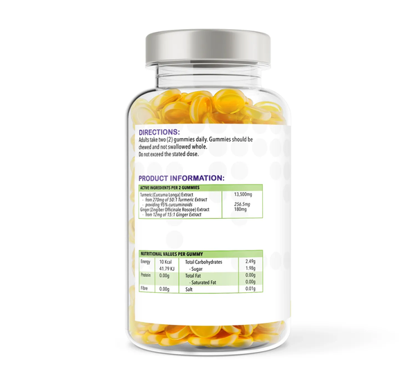 Turmeric & Ginger 120 Orange Flavour Gummies | Gummies | Supports joint mobility and everyday wellbeing – vh1be