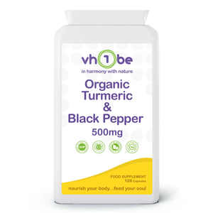Organic Turmeric with Black Pepper Extract | 500mg | Capsules | 120 Count | Supports joint mobility and everyday wellbeing – vh1be