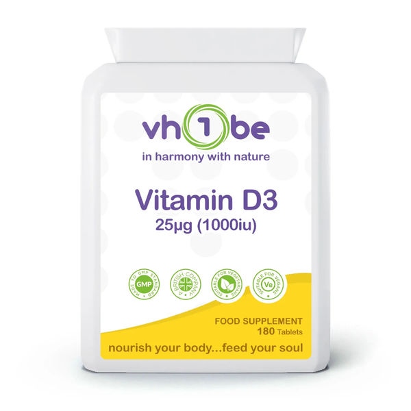 Vitamin D3 () 180 Vegan Tablets | 25mcg | Tablets | Supports bone and immune system function – vh1be