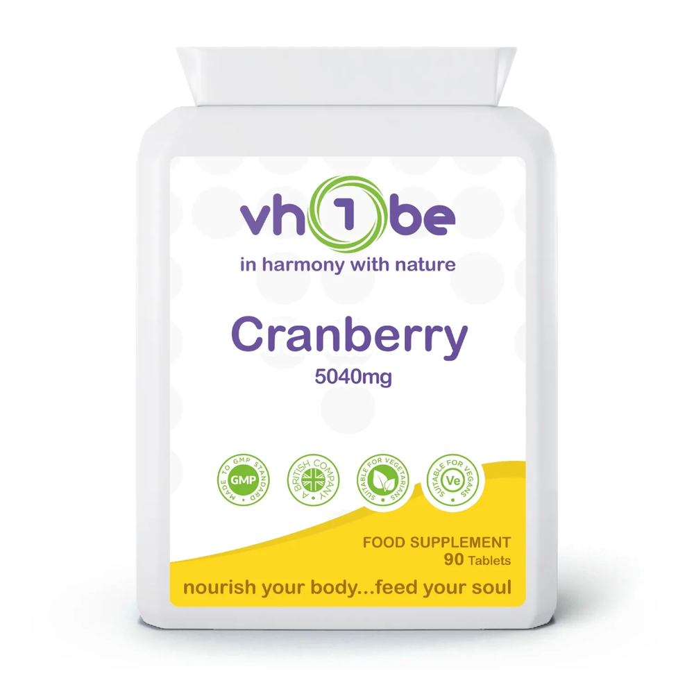 Cranberry | 5040mg | Tablets | 90 Count | Supports general wellbeing – vh1be