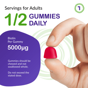 Biotin for Hair Skin and Nails | 5000µg Strawberry Gummies – vh1be by vh1be – Ayurvedic & Scientific Wellness made in the UK |