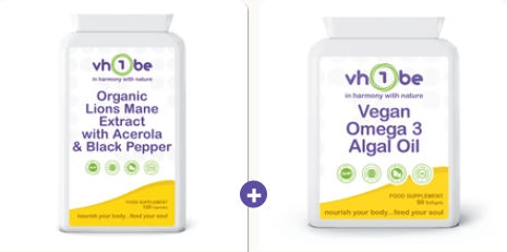 Brain Fuel & Focus Mushroom Stack | vh1be by vh1be – Ayurvedic & Scientific Wellness Drop made in the UK | brain health