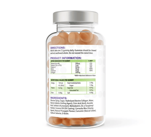 Collagen Complex Gummies by vh1be – Pineapple flavour for healthy skin, hair, and nails. Ayurvedic and UK-made wellness.