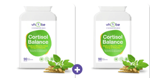 Cortisol 2x Pack – Second Bottle 50% Off by vh1be – Ayurvedic & Scientific Wellness Bundle made in the UK | adrenal support
