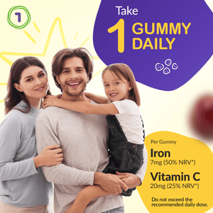 Iron and Vitamin C Gummies | 150 Cherry Flavour | Supports Energy & Wellness – vh1be by vh1be – Ayurvedic & Scientific Wellness made in the UK |