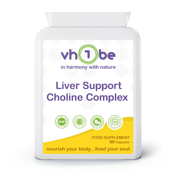 Liver Support Choline Complex | Capsules | 60 Count | Supports general wellbeing – vh1be by vh1be – Ayurvedic & Scientific Wellness made in the UK |