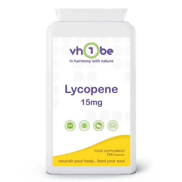 Lycopene | 15mg | Capsules | 120 Count | Supports general wellbeing – vh1be by vh1be – Ayurvedic & Scientific Wellness made in the UK |