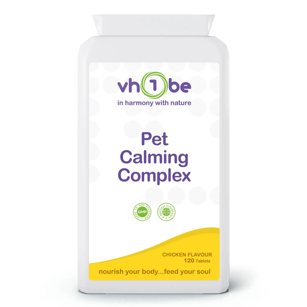 Pet Calming 120 Chicken Flavour Tablets | Tablets | Supports general wellbeing – vh1be by vh1be – Ayurvedic & Scientific Wellness made in the UK |