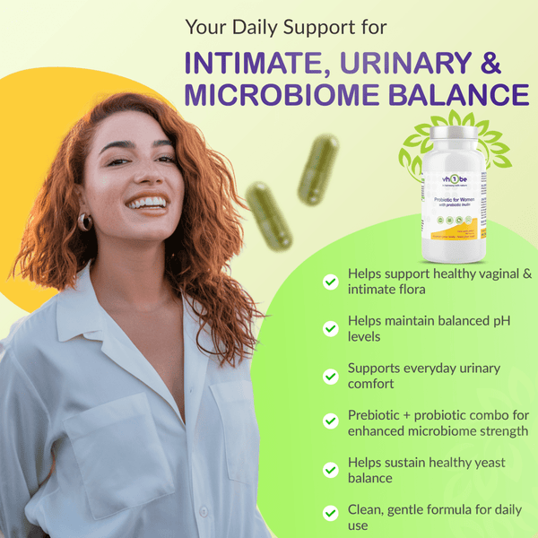 Probiotic for Women with Prebiotic Inulin | 10 Billion CFU | 60 Capsules – vh1be by vh1be – Ayurvedic & Scientific Wellness Womens Probiotics made in the UK | gut health