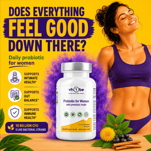 Probiotic for Women with Prebiotic Inulin | 10 Billion CFU | 60 Capsules – vh1be by vh1be – Ayurvedic & Scientific Wellness Womens Probiotics made in the UK | gut health