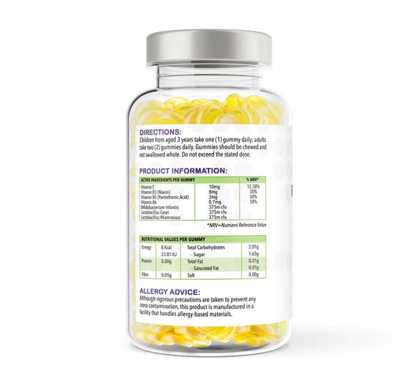Probiotics + Vitamins for Kids & Adults 150 Pineapple Flavour Gummies | Gummies | Supports digestive wellbeing – vh1be by vh1be – Ayurvedic & Scientific Wellness made in the UK |