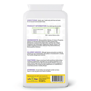 Selenium ACE | Tablets | 365 Count | Supports antioxidant protection and immune system function – vh1be by vh1be – Ayurvedic & Scientific Wellness made in the UK |