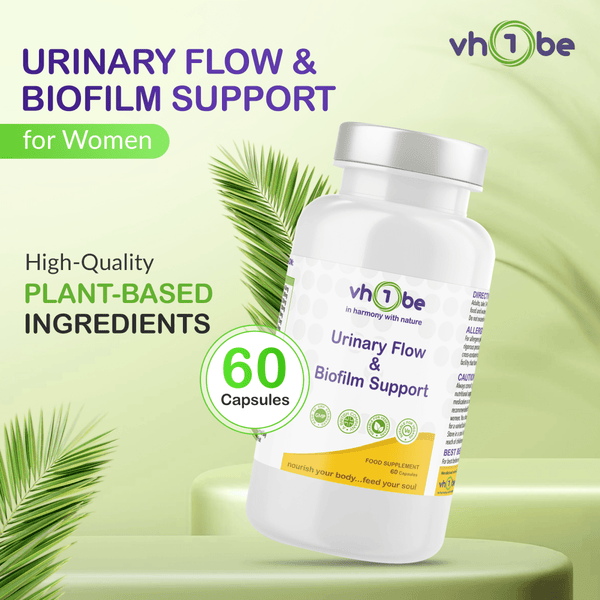 Urinary Flow & Biofilm Support – 60 Capsules | vh1be by vh1be – Ayurvedic & Scientific Wellness made in the UK |