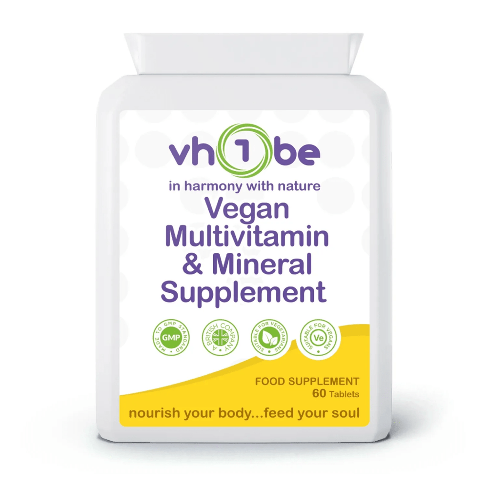 Vegan Multivitamin & Mineral Supplement | Tablets | 60 Count | Supports everyday wellbeing – vh1be by vh1be – Ayurvedic & Scientific Wellness made in the UK |